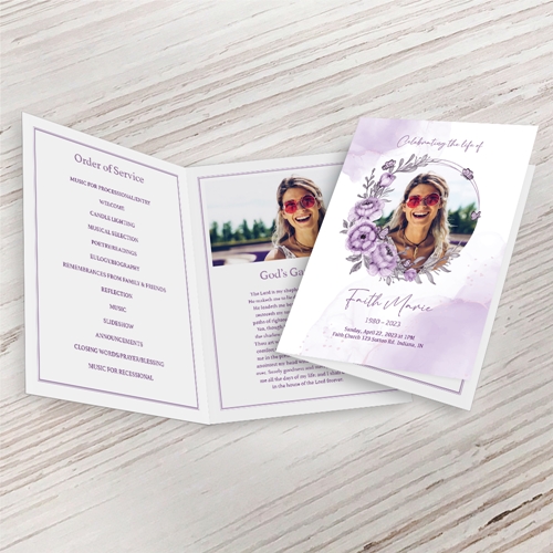 Show details for Purple Floral Program (8.5x11) (MegaEdit)