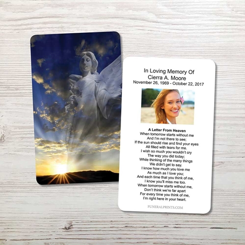Picture of Hope and Love Angel Memorial Card