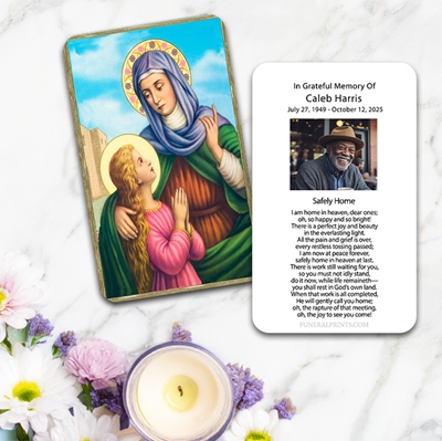 Show details for St. Anne Large Memorial Card (3" x 4.75")
