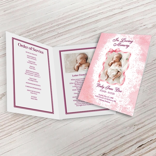 Show details for Baby Girl Funeral Program (Design For Me)