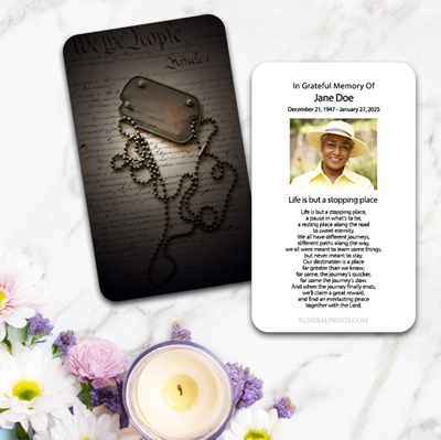 Show details for Dog Tags Spanish Prayer Card