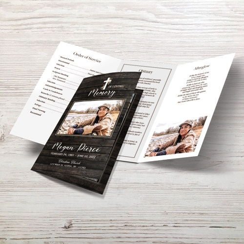 Picture of Rustic Religious Trifold Program 