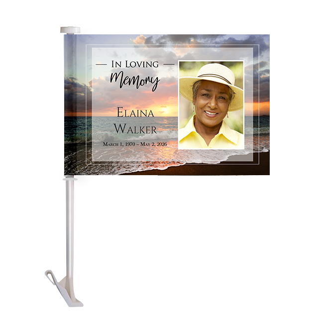 Show details for Ocean Sunset Car Flag