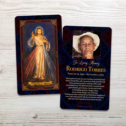 Show details for Jesus English Memorial Card