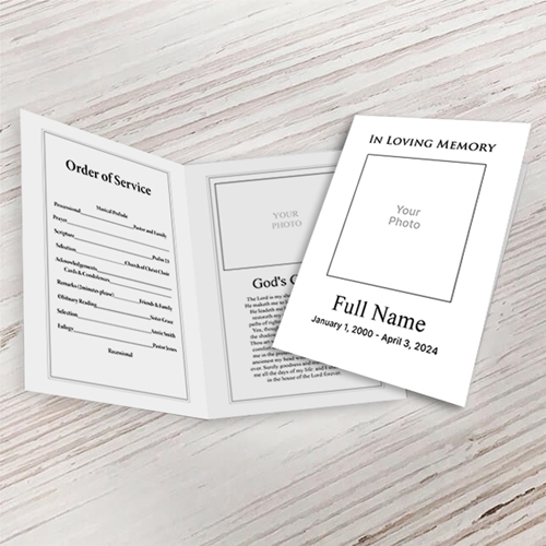 Show details for Custom Funeral Program (Design For Me)