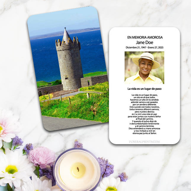 Show details for Doonagore Castle Spanish Prayer Card
