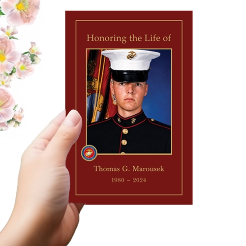 Show details for US Marines Funeral Program