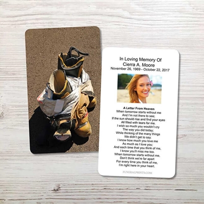 Show details for Fireman Boots Memorial Card