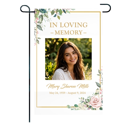 Show details for Floral Garden Flag