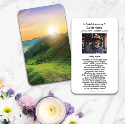 Show details for Mountain Rainbow Large Memorial Card (3" x 4.75")