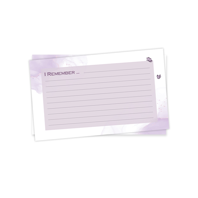 Show details for Purple Floral Remember Card