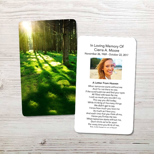 Show details for Peaceful Sanctuary Memorial Card