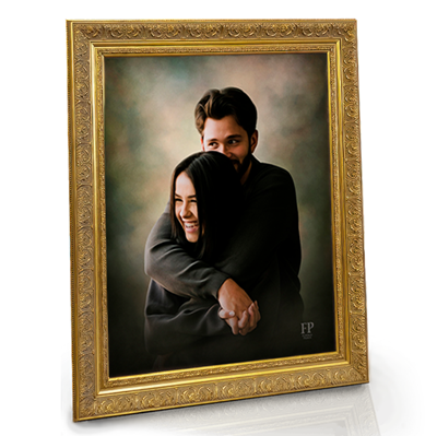 Show details for Framed Memorial Portrait - Olive Studio Background