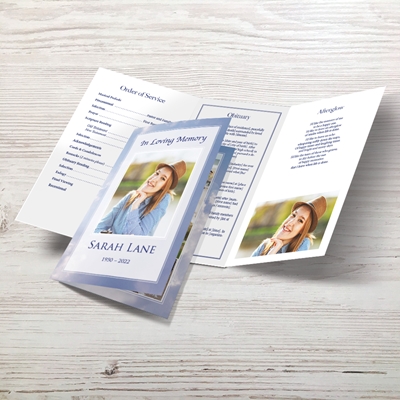 Show details for Cross in Clouds Trifold Program 