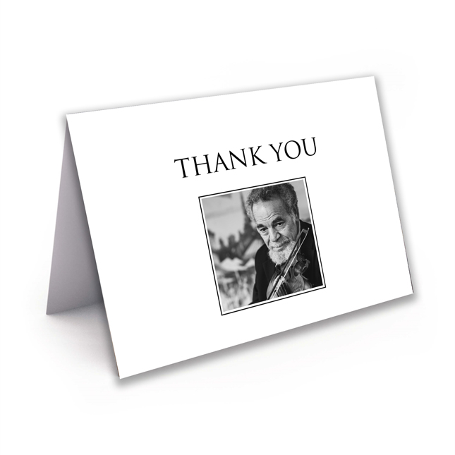 Show details for Modern White Thank You Card 