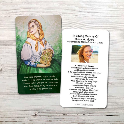 Show details for St. Dymphna Memorial Card