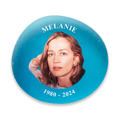 Show details for Frosted Light Blue Photo Memorial Stones