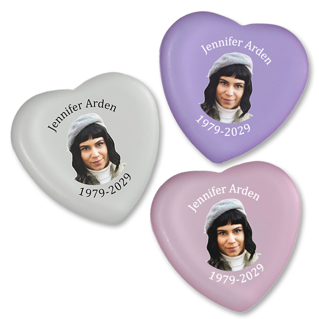 Show details for Heart-Shaped Photo Memorial Stones