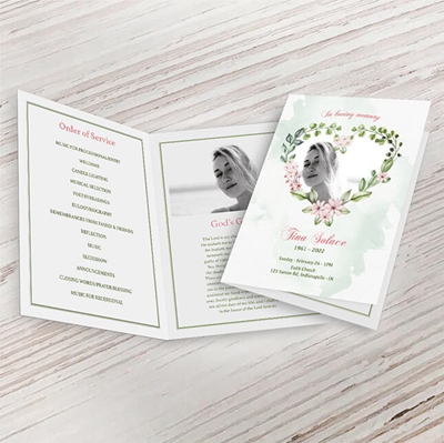 Show details for Heart Floral Premium Program (8.5x11)