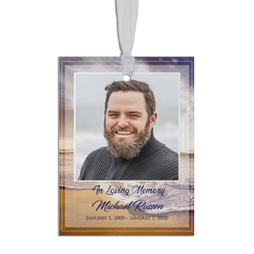 Show details for Oceanfront Rectangle Ornament