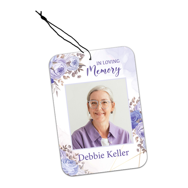 Show details for Purple Gold Floral Air Freshener