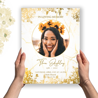 Show details for Gold Leaves Memorial Package