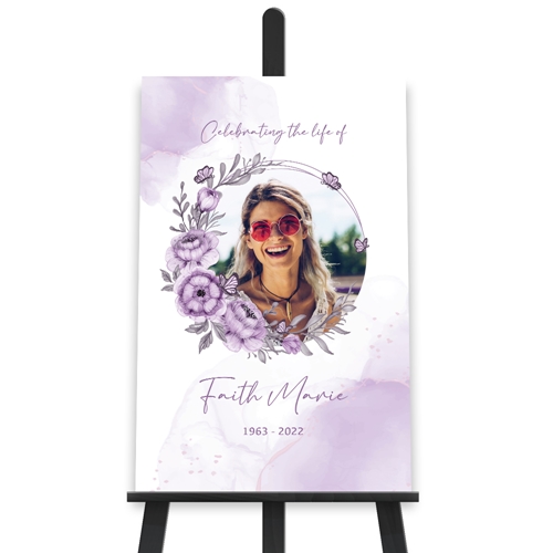 Picture of Purple Floral Poster