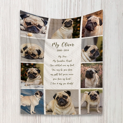 Show details for 10 Photo Pet Collage Blanket