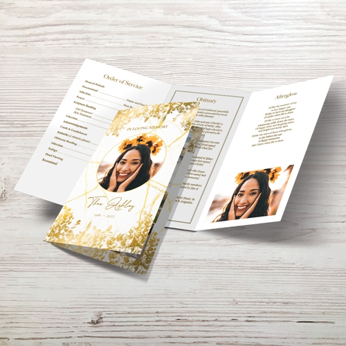 Picture of Gold Leaves Trifold Program