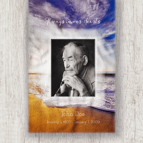 Show details for Oceanfront Memorial Photo Blanket