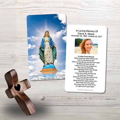 Show details for Virgin Mary Memorial Card