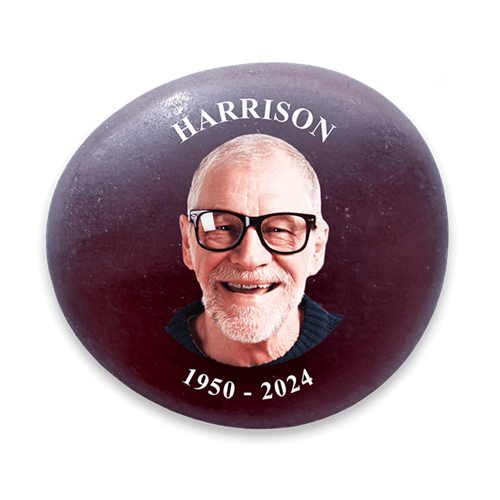Show details for Frosted Amethyst Photo Memorial Stones