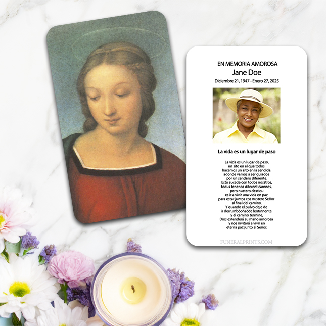 Show details for Mary Spanish Prayer Card