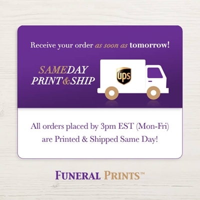 Show details for Purple Lilies Funeral Program 