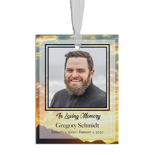 Show details for New Day Rectangle Ornament