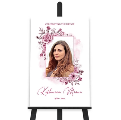 Show details for Pink Floral Memorial Package