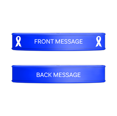 Show details for Blue and White Ribbons Wristband