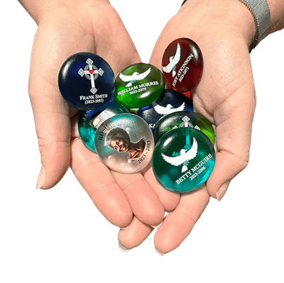 Show details for Frosted Green Dove Memorial Stones