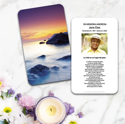 Show details for River Rocks Spanish Prayer Card