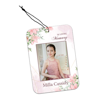 Show details for Pink Gold Floral Air Freshener