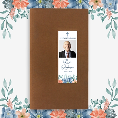 Show details for Multi Floral Religious Guest Book - Brown