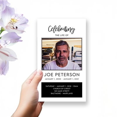 Show details for Contemporary Black Trifold Program 