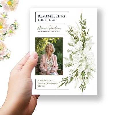 Show details for Botanical Funeral Program
