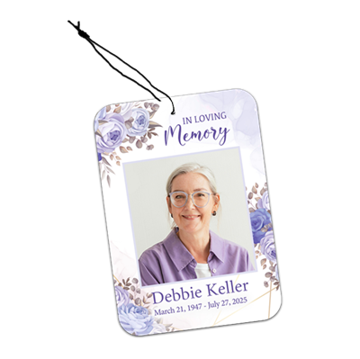 Show details for Purple Gold Floral Air Freshener