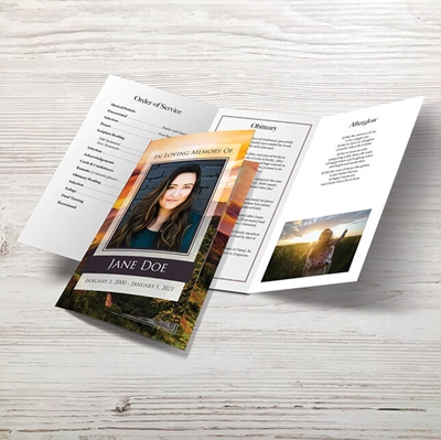 Show details for Hillside Sunset Memorial Package