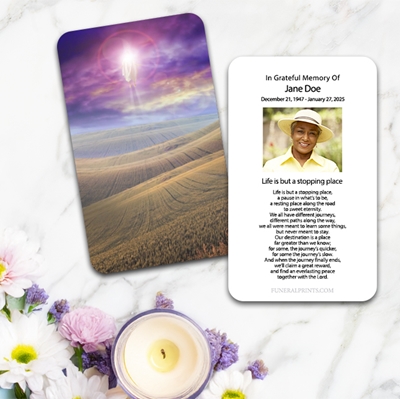 Show details for New Beginning Large Memorial Card (3" x 4.75")