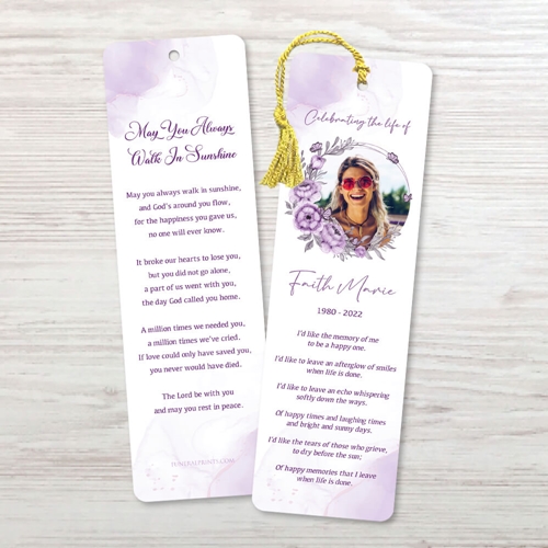 Picture of Purple Floral Bookmark