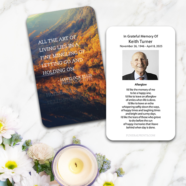 Show details for Art Of Living Quote Prayer Card