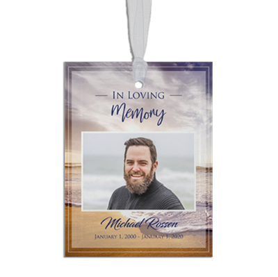 Show details for Oceanfront Rectangle Ornament