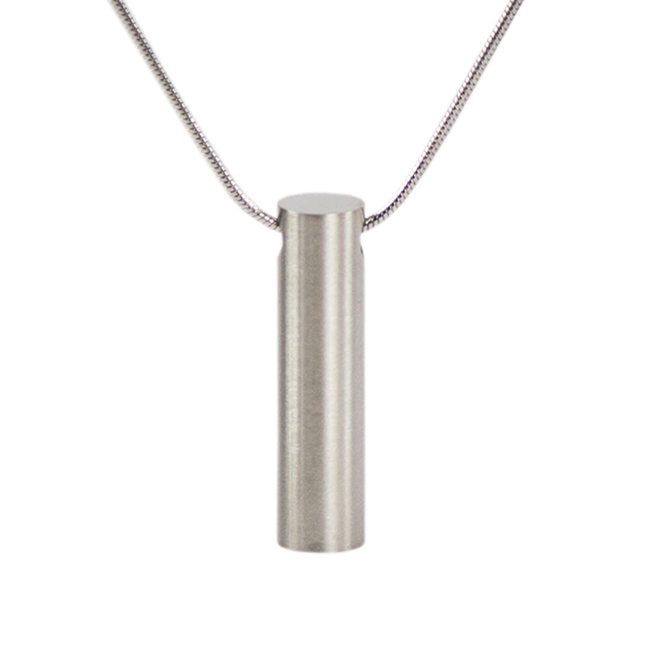 Show details for Pewter Cylinder Cremation Necklace